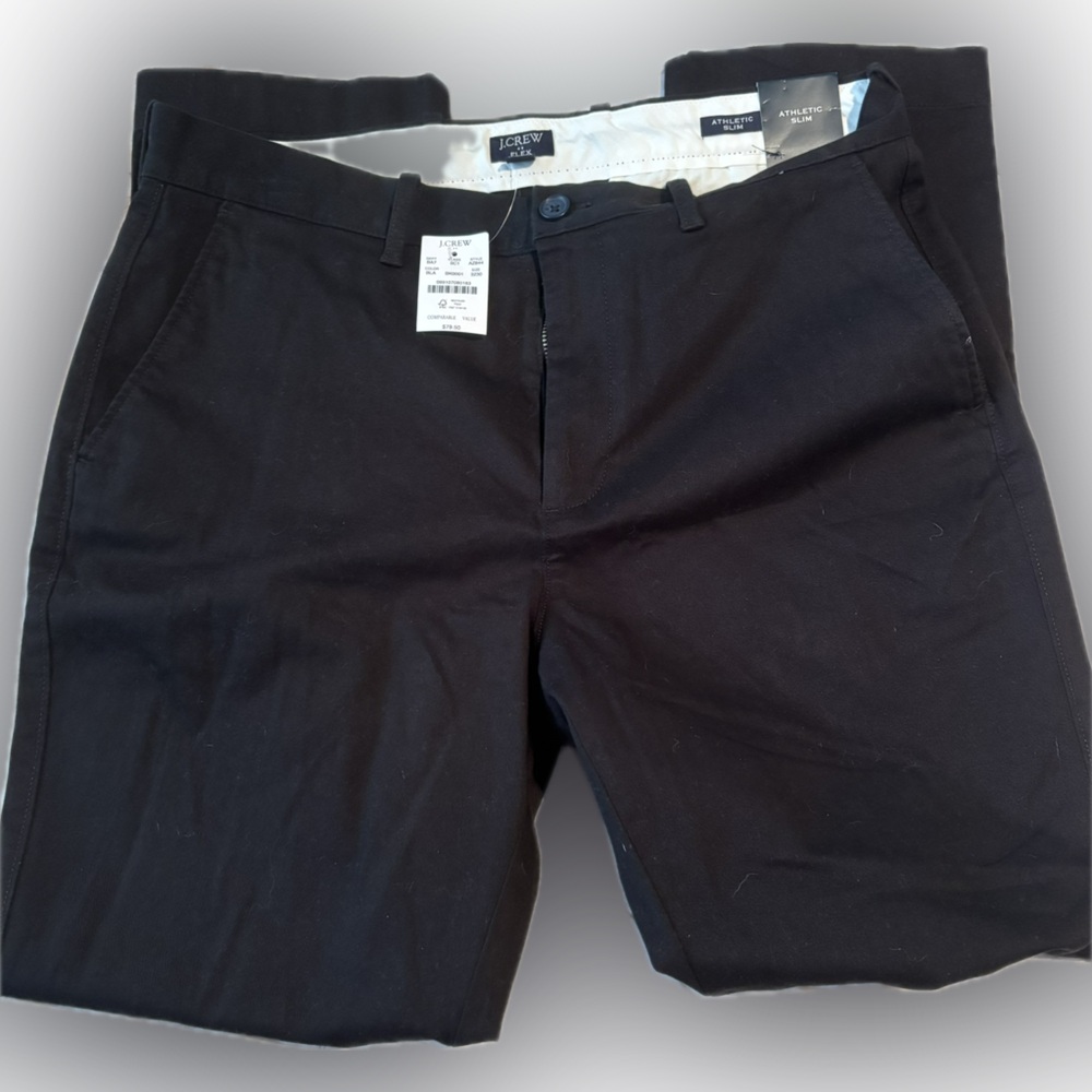 NWT J. Crew Athletic Slim Fit Flex Black
Pants 32x30